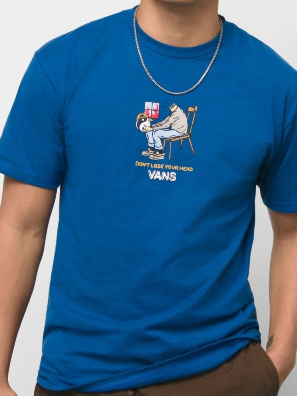 Vans• Blue Mens 'Don't Lose Your Head' Graphic Tee. Sz M